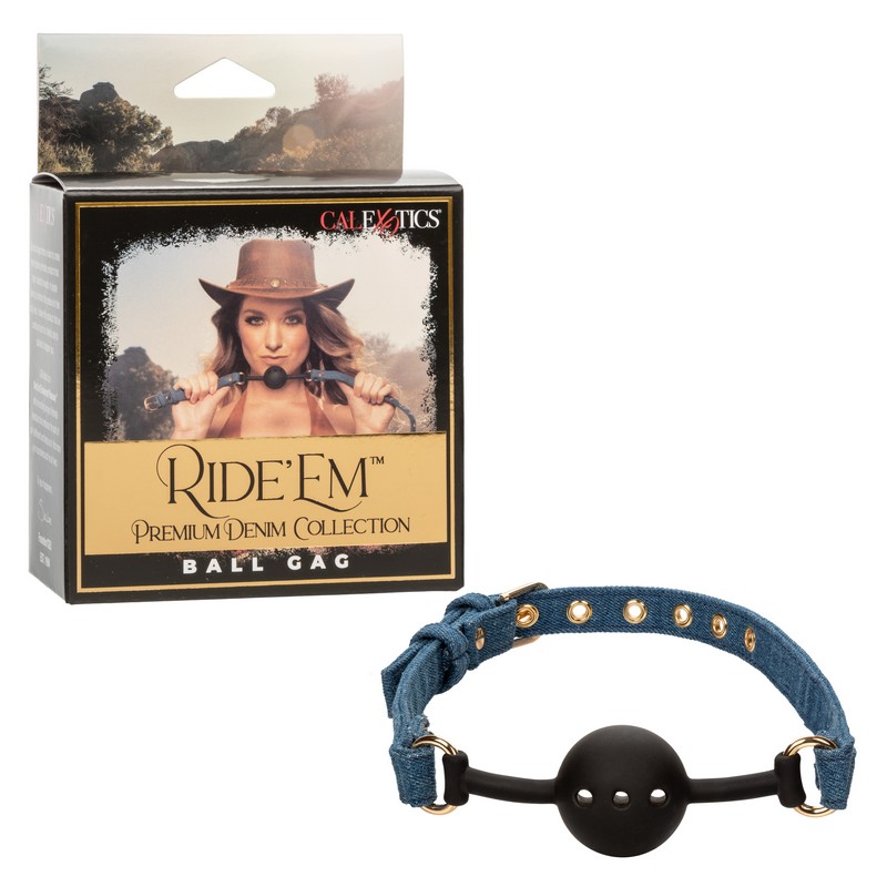 SE2708-18-3<br> Ride ‘Em<br> Denim Ball Gag