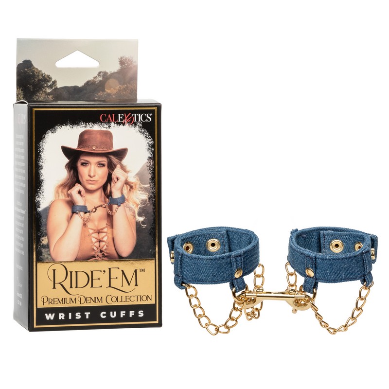SE2708-30-3<br> Ride ‘Em<br> Denim Wrist Cuffs