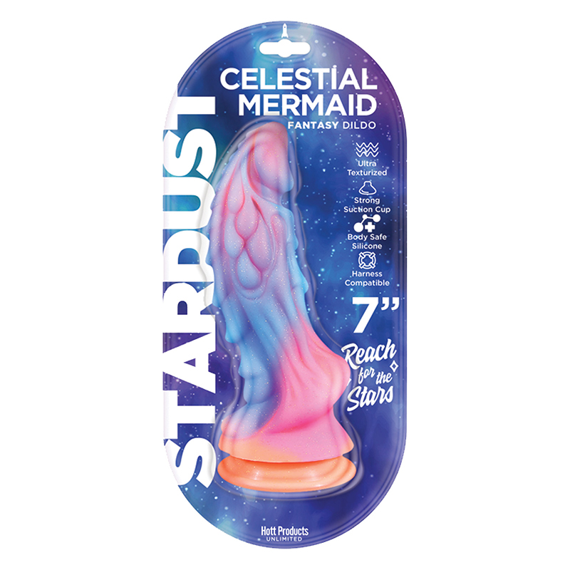 HP3407<br> 7” Stardust Celestial Mermaid<br> Silicone Dildo