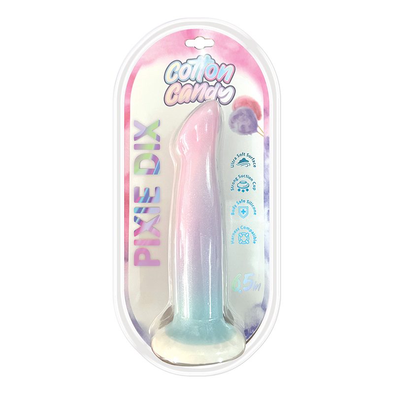 HP3500<br> Pixie Dix 6.5" Silicon Dildo<br> Cotton Candy