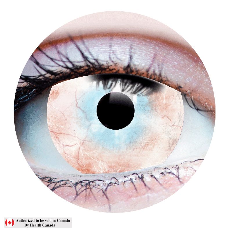 P22954<br> Primal Plague<br> White Mini Sclera<br> Costume Lenses