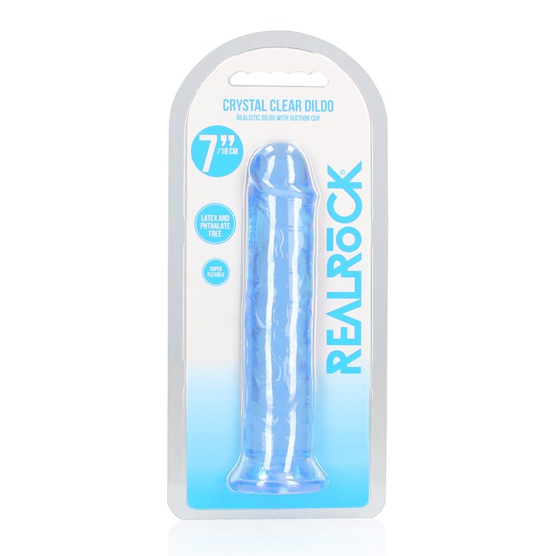 ST1420<br> 7" Dildo Straight<br> Blue