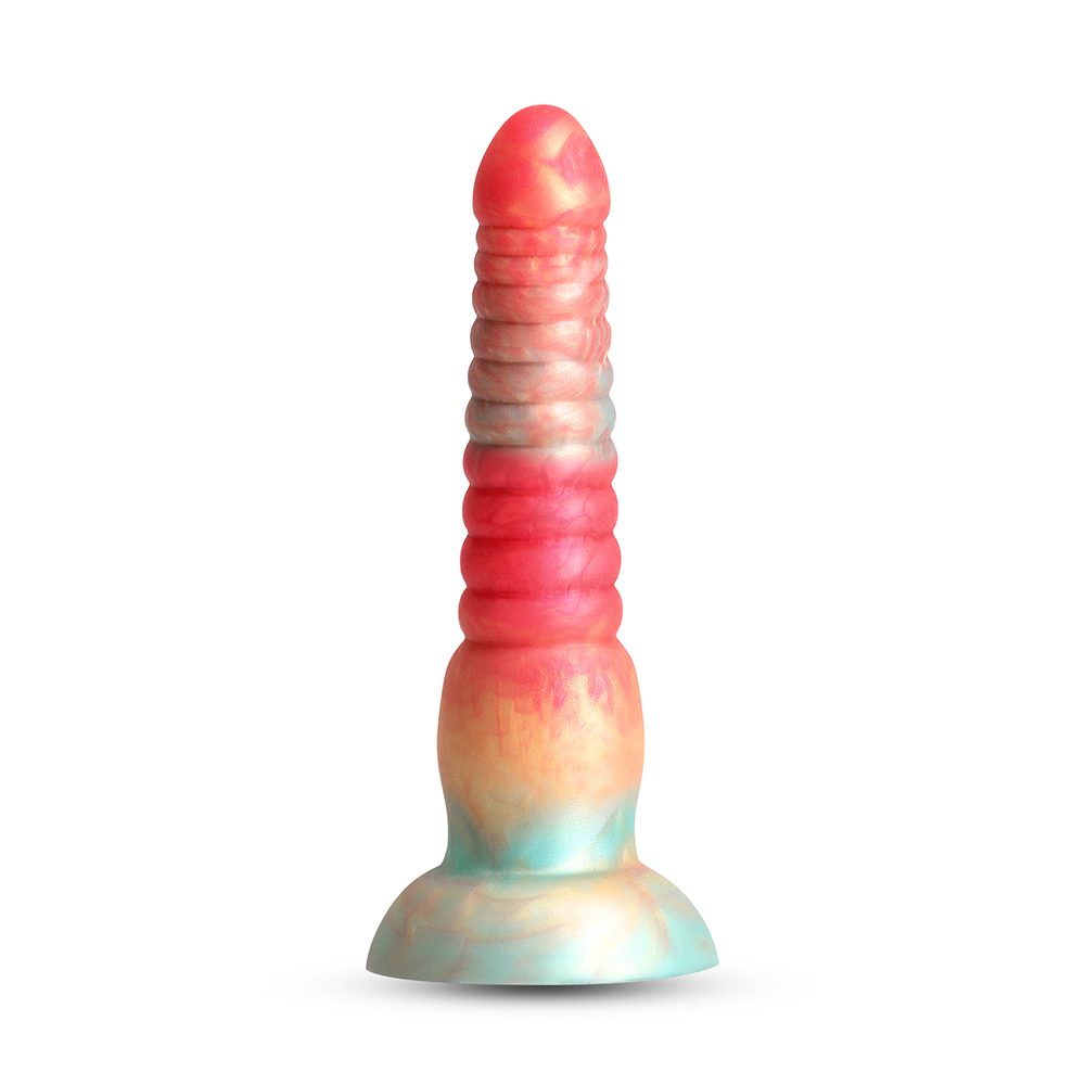 NSN0412-01<br> Stacked 6" Dildo<br> Red/Gold
