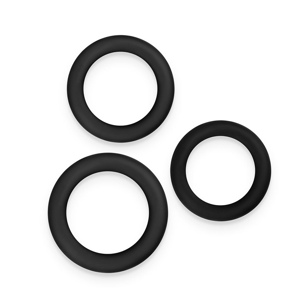NSN1111-03<br> 3 Piece Slim Rings<br> Black