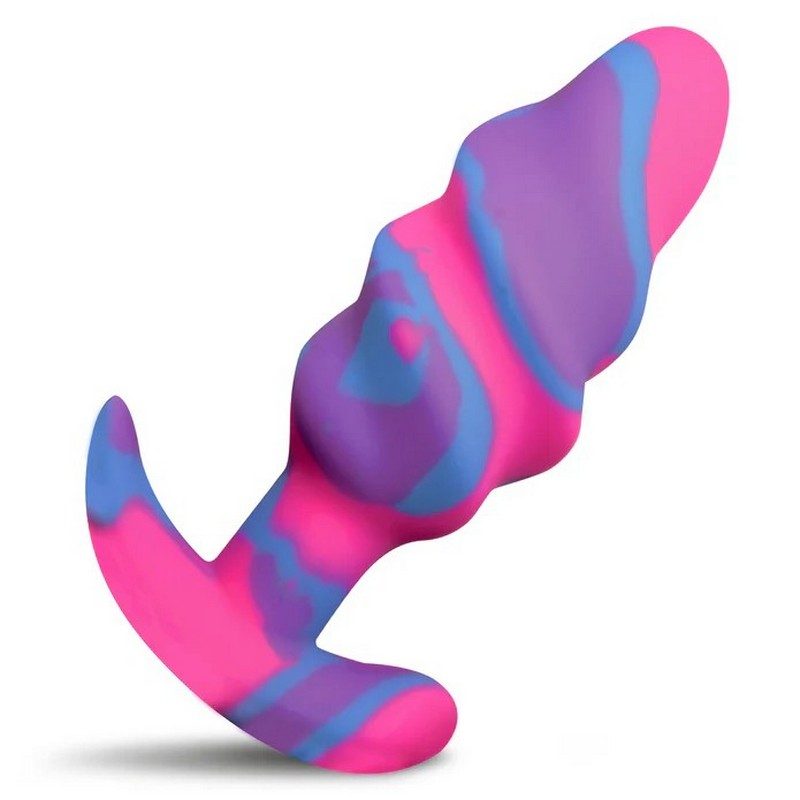 XR-AH706M<br> Unicorn Swirl Silicone Plug<br> Medium