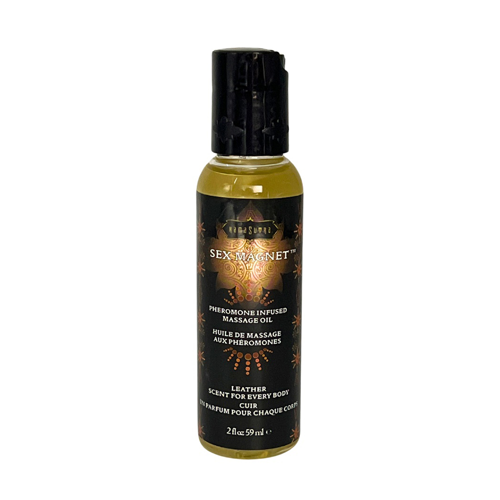 KAM12074<br> Sex Magnet 2 oz Massage Oil<br> Leather Scent
