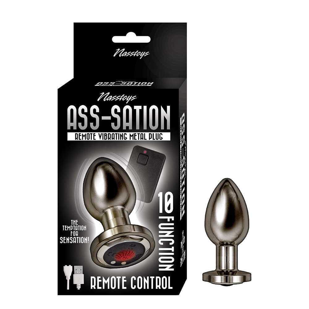 N3069-2<br> Ass-Sation Remote Vibrating<br> Metal Plug<br> Black
