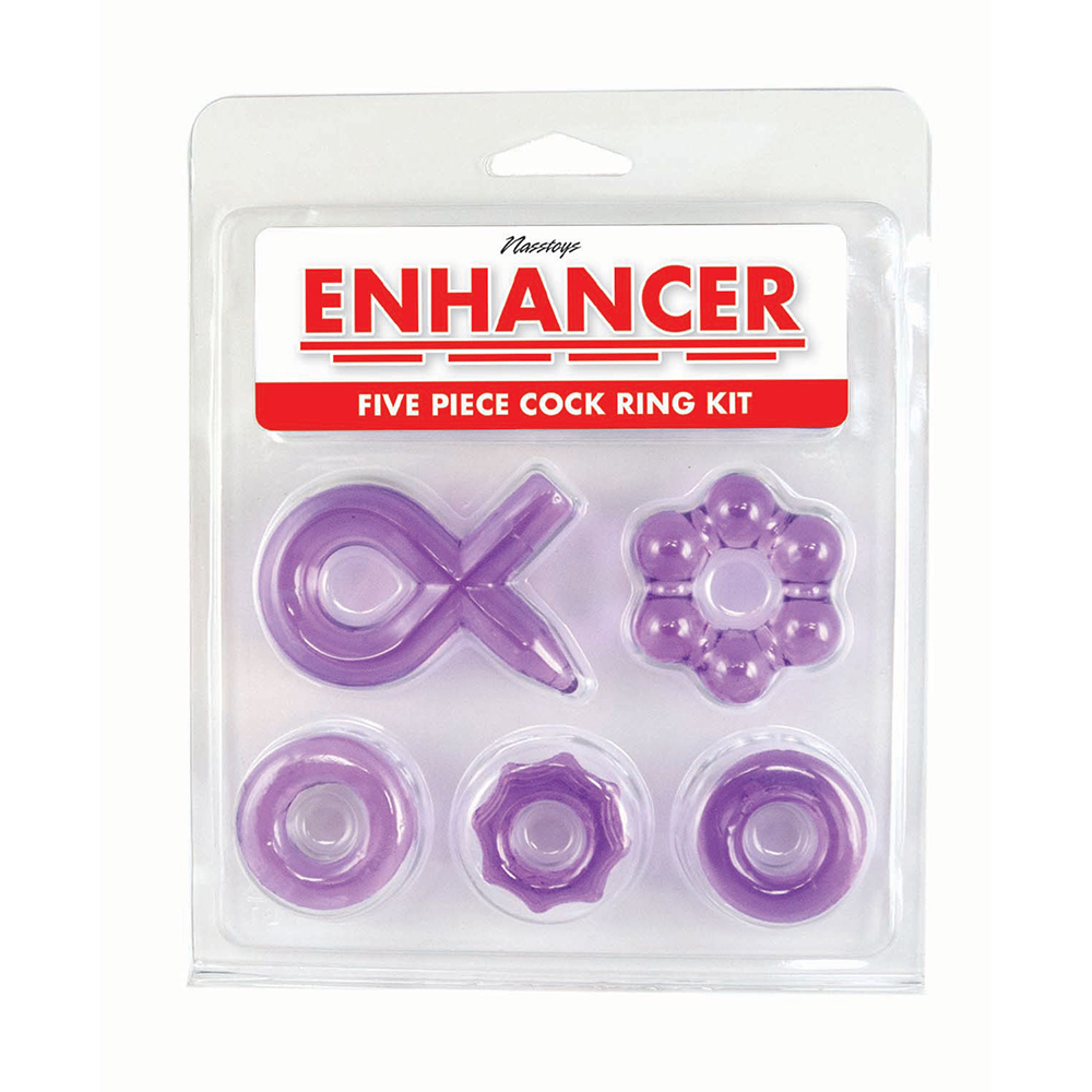 N3281<br> Enhancer 5 Piece Cockring Set<br> Purple