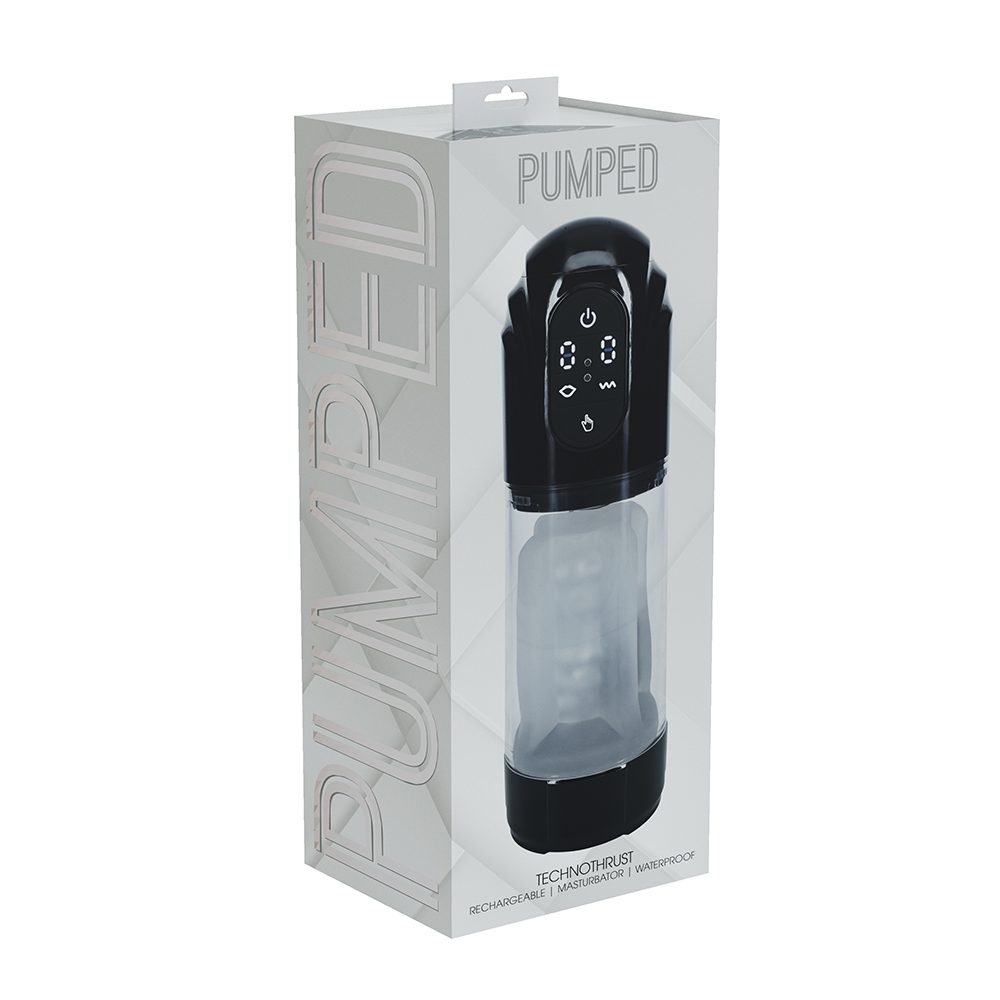 ST1335<br> Pumped Techno Thrust Masturbator<br> Black
