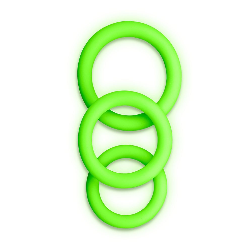 ST4000<br> 3 Piece Cock Ring Set<br> Glow in Dark