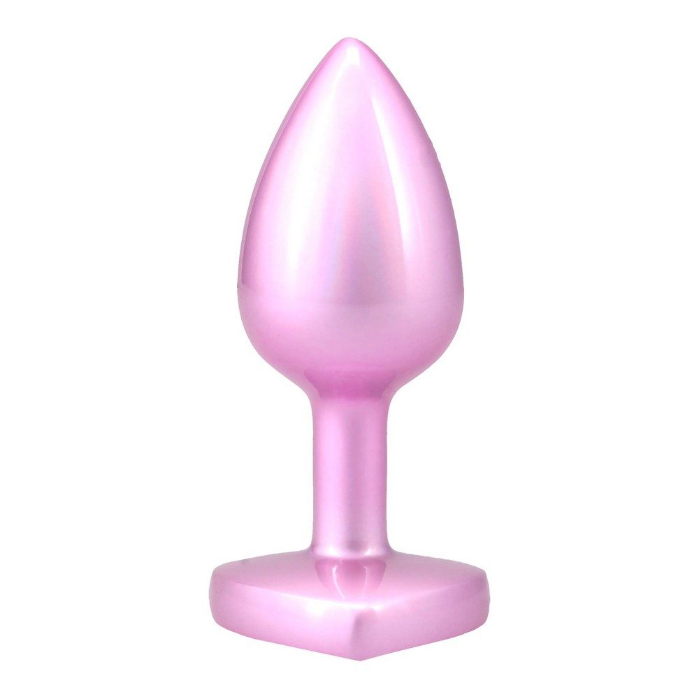 D7017-15 BX<br>Booty Bling<br>Heart Diamond Plug<br>Small Pink