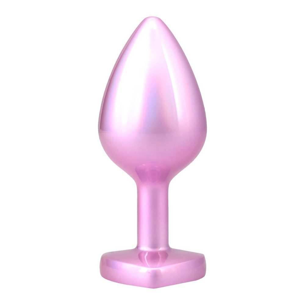 D7017-16 BX<br>Booty Bling<br>Heart Diamond Plug<br>Medium Pink