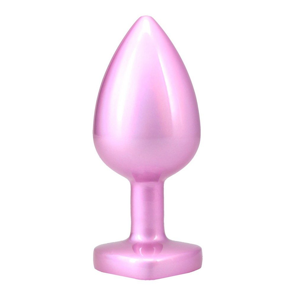 D7017-17 BX<br>Booty Bling<br>Heart Diamond Plug<br>Large Pink