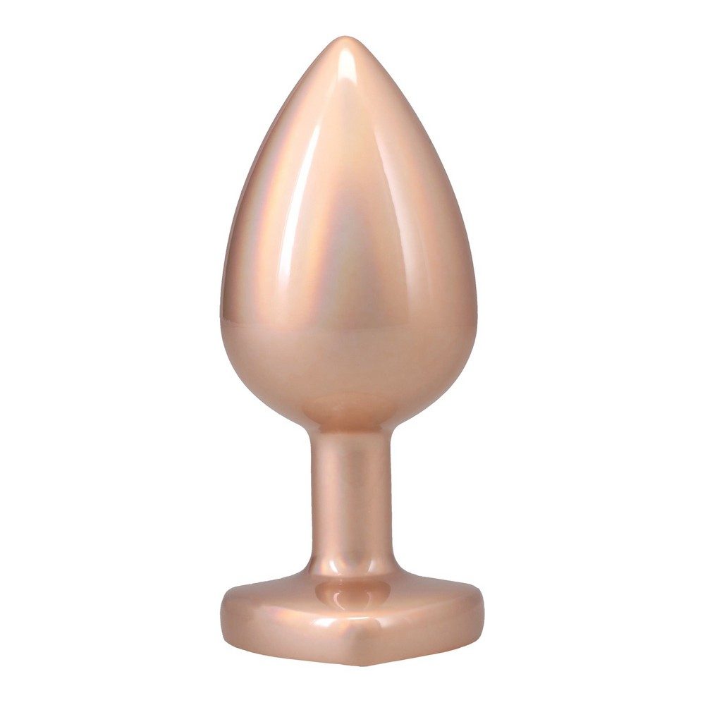 D7017-20 BX<br>Booty Bling<br>Heart Diamond Plug<br>Large Gold