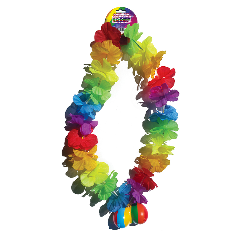 HP2985<br> Rainbow Light Up Lei<br> Boobs