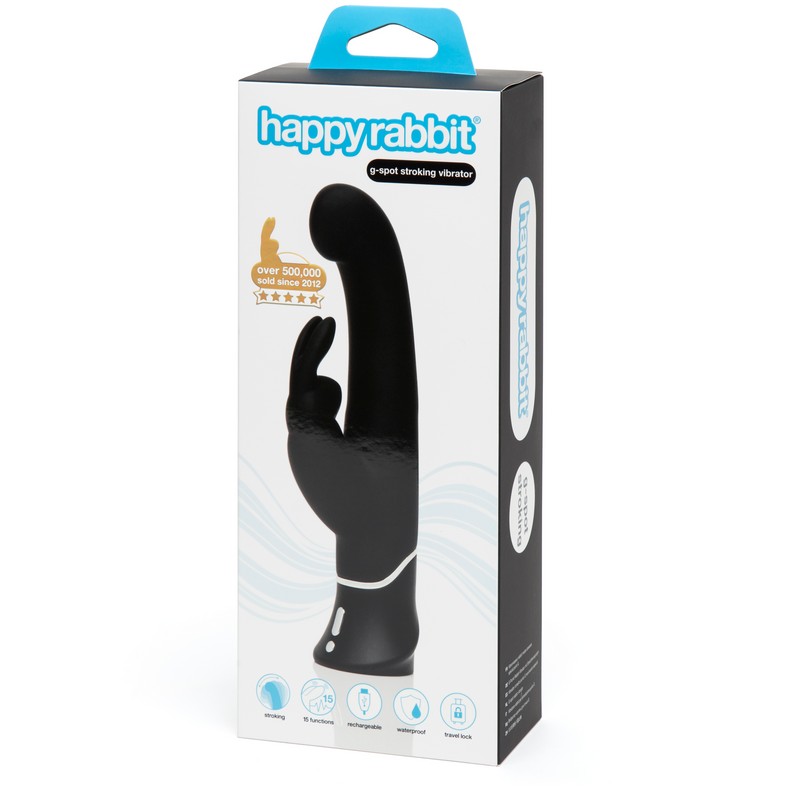 HR79368<br> G-Spot Stroker Rabbit Vibrator<br> Black